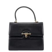 Pre-owned Leather handbags Gucci Vintage , Black , Dames