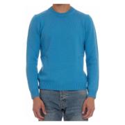 Heldere Blauwe Merino Trui Roberto Collina , Blue , Heren