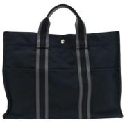 Pre-owned Canvas totes Hermès Vintage , Black , Dames