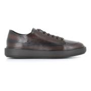 Leren Sneakers Regular Fit Gemaakt in Italië Officine Creative , Brown...