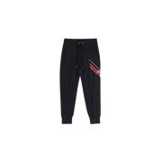 Donkerblauwe Katoenen Sportbroek Moncler , Blue , Heren