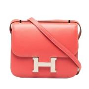 Pre-owned Leather crossbody-bags Hermès Vintage , Pink , Dames