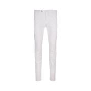 Witte Slim Fit Broek PT Torino , White , Heren