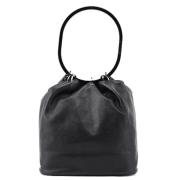 Pre-owned Leather handbags Gucci Vintage , Black , Dames