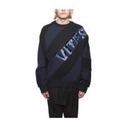 Oversized Crewneck Sweatshirt Juun.J , Black , Heren