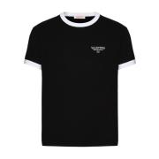 Casual Logo Print T-Shirt Valentino Garavani , Black , Heren