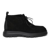 Zwarte Suède Platte Schoenen Giuliano Galiano , Black , Heren