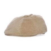 Beige Velvet Flat Cap Hat Kangol , Beige , Heren