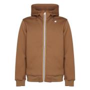 Ritssluiting Hoodie Jas Bruin K-Way , Brown , Heren