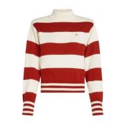 Rugby Style Mock-Neck Sweater Tommy Hilfiger , Multicolor , Dames