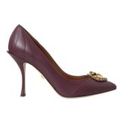 Bordeaux Lederen Hart Devotion Pumps Schoenen Dolce & Gabbana , Brown ...