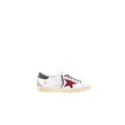 Rode Suède SuperStar Sneakers Groene Hiel Golden Goose , White , Heren