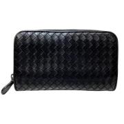 Pre-owned Leather wallets Bottega Veneta Vintage , Black , Dames