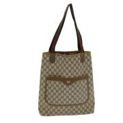 Pre-owned Canvas totes Gucci Vintage , Beige , Dames