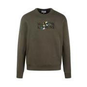 Stijlvolle Sweatshirt voor Mannen Maison Kitsuné , Green , Heren