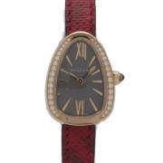 Pre-owned Leather watches Bvlgari Vintage , Gray , Dames