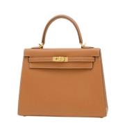 Pre-owned Leather handbags Hermès Vintage , Brown , Dames