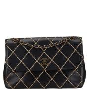 Pre-owned Leather chanel-bags Chanel Vintage , Black , Dames