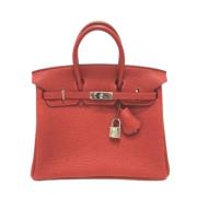 Pre-owned Leather handbags Hermès Vintage , Red , Dames