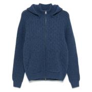 Navy Wollen Blend Ritsvest Tagliatore , Blue , Heren