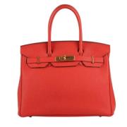 Pre-owned Leather handbags Hermès Vintage , Red , Dames