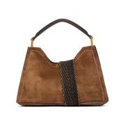 Aurora O Leren Crossbody Tas Gianni Chiarini , Brown , Dames