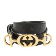 Pre-owned Leather belts Gucci Vintage , Black , Dames