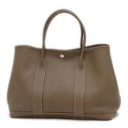 Pre-owned Leather totes Hermès Vintage , Gray , Dames