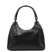 Pre-owned Leather handbags Gucci Vintage , Black , Dames