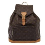 Pre-owned Canvas backpacks Louis Vuitton Vintage , Brown , Dames