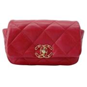 Pre-owned Leather chanel-bags Chanel Vintage , Red , Dames