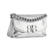 Zachte Schoudertas met Flap Balenciaga , Gray , Dames