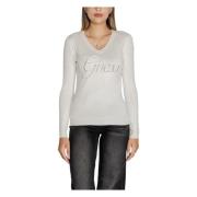 Dames Logo Trui Herfst/Winter Collectie Guess , White , Dames