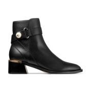 Zwarte Kalfsleren Band Teen Booties Jimmy Choo , Black , Dames