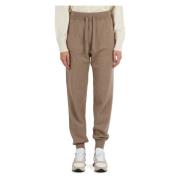 Gebreide Viscose Blend Broek Replay , Beige , Dames