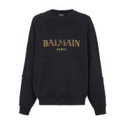 Kleurrijke Sweaters voor Stijlvolle Look Balmain , Black , Heren