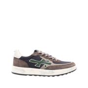 Suède Leren Sneakers in Bruin/Grijs Premiata , Multicolor , Heren