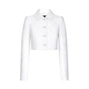 Monogram Jacquard Cropped Jas Dolce & Gabbana , White , Dames