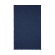 Navyblauwe Cashmere Textuur Sjaal Brunello Cucinelli , Blue , Unisex