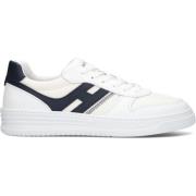 Heren Sneakers met Blauwe Accenten Hogan , White , Heren