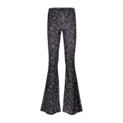 Gedrukte Flare Broek Melkster Zwart Aniye By , Black , Dames