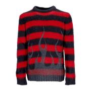 Zwarte Vlammen Oversize Crew Neck Sweater Vision OF Super , Red , Here...