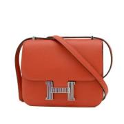 Pre-owned Fabric shoulder-bags Hermès Vintage , Red , Dames