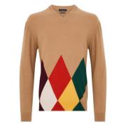 Stijlvolle Sweaters Collectie Daniele Fiesoli , Beige , Heren