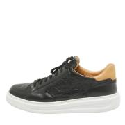 Pre-owned Leather sneakers Louis Vuitton Vintage , Black , Heren