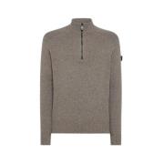 Wollen Halfzip Trui in Meerdere Kleuren Peuterey , Gray , Heren