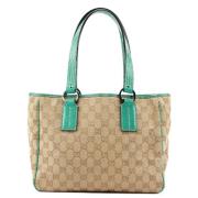 Pre-owned Canvas gucci-bags Gucci Vintage , Beige , Dames