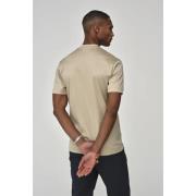 Interlock Supima Beige T-Shirt Valenza , Beige , Heren