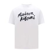 Casual Katoenen T-shirt Maison Kitsuné , White , Heren