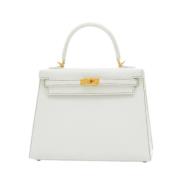 Pre-owned Leather handbags Hermès Vintage , White , Dames